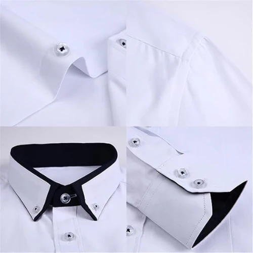 LEAND| Herren Stretch-Hemd mit Langarm – Glatt & Knitterfrei