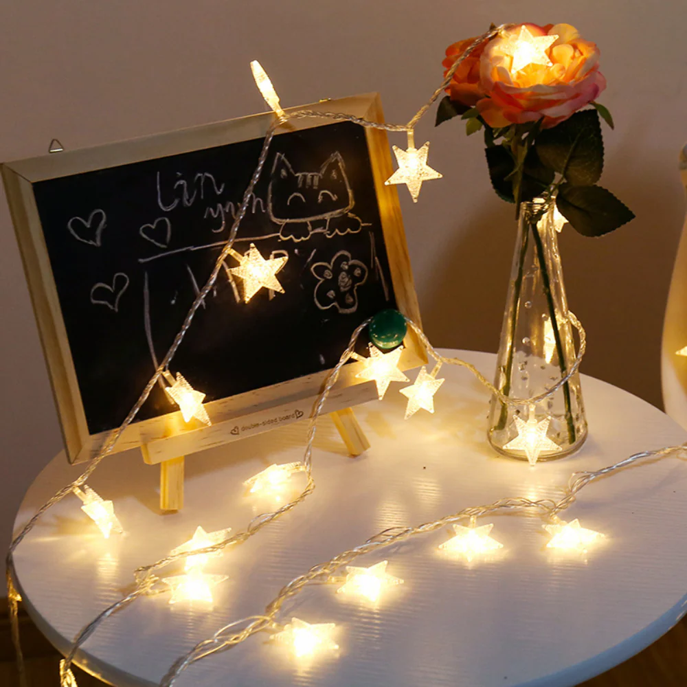 LED Stern Lichterkette Außen Weihnachten