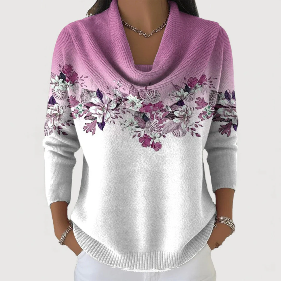 Lena | Damen Pullover mit Blumen stilvoll & zeitlos - Image 3