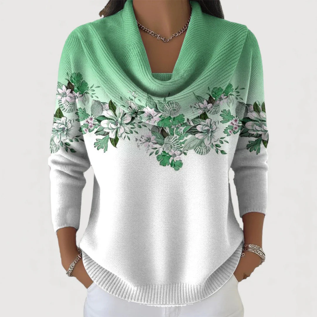 Lena | Damen Pullover mit Blumen stilvoll & zeitlos - Image 4
