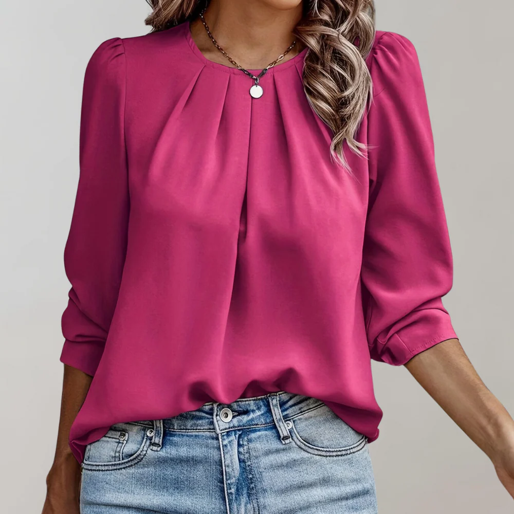 Lena | Einzigartige Bluse mit Falten und Puffärmeln - Image 5
