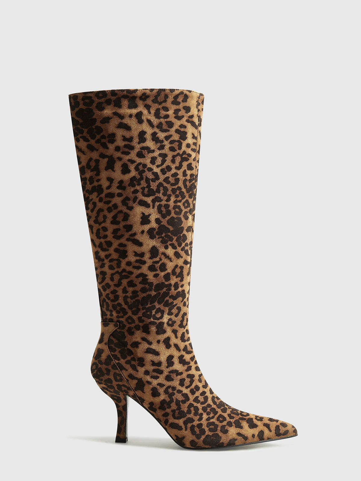 Leona | Kniehohe Stiefel mit Leopardenmuster