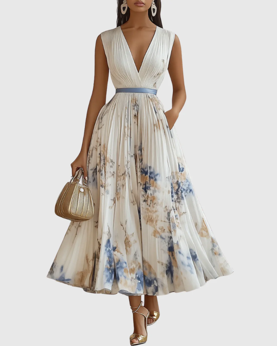 Leona | Stilvolles Maxikleid mit edlen Falten - Image 2