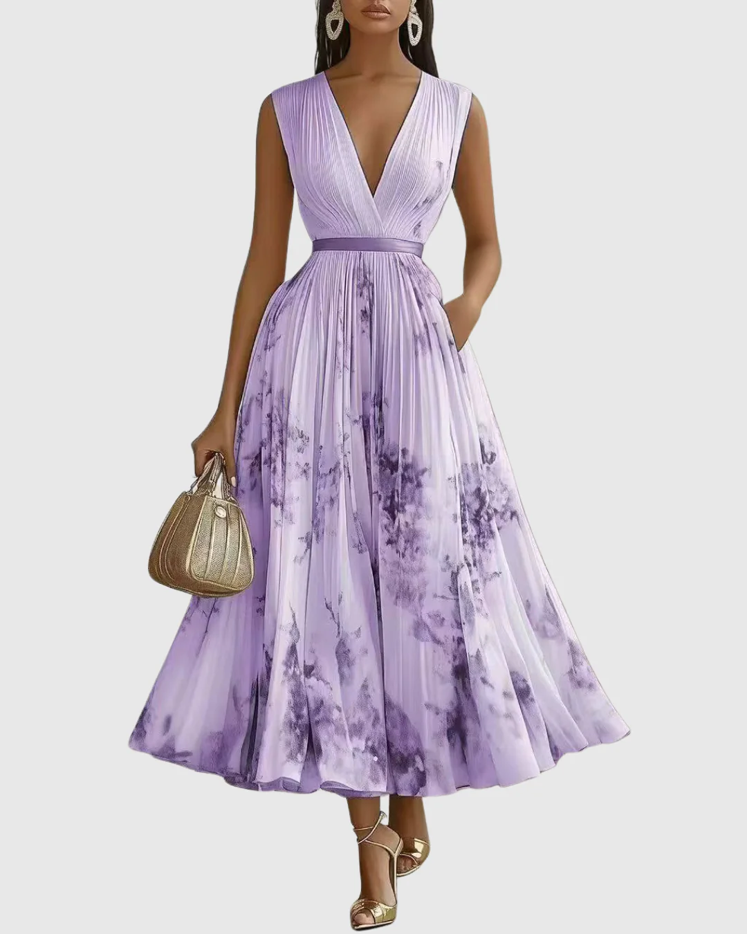 Leona | Stilvolles Maxikleid mit edlen Falten - Image 4