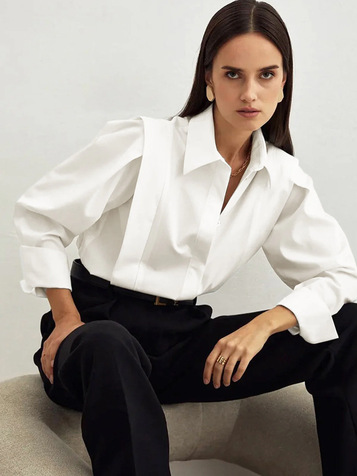 Lina | Lockeres Oversize Hemd Damen Knöpfe - Image 7