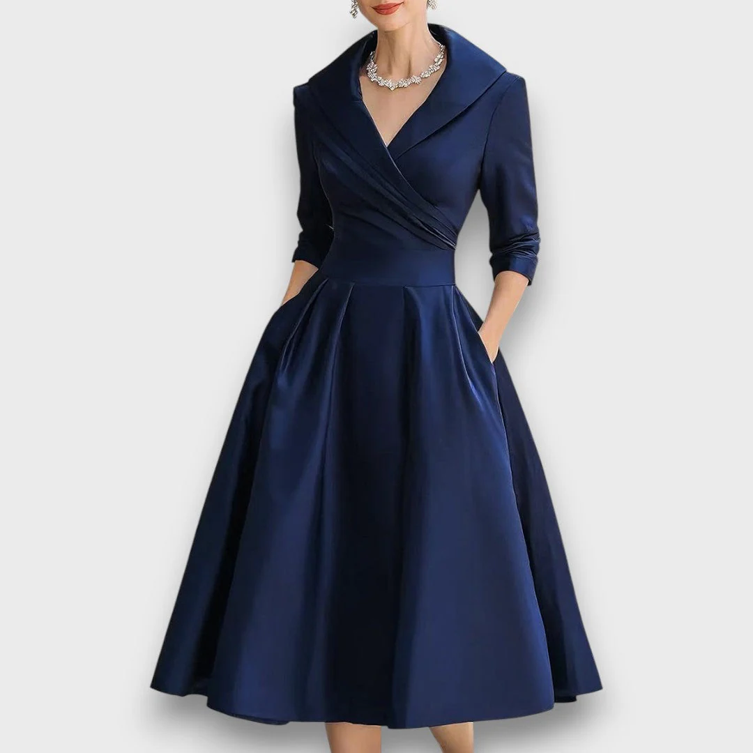 Lina – Satiniertes Midikleid