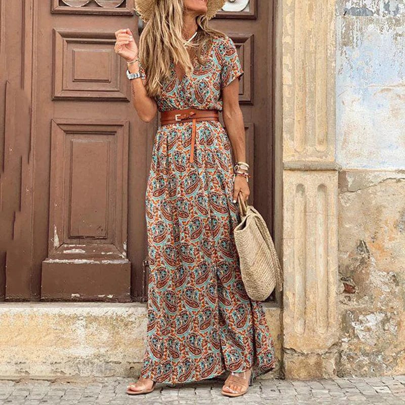Liora | Maxi Ibiza Kleid im Hippie-Stil + GRATIS Gürtel - Image 2