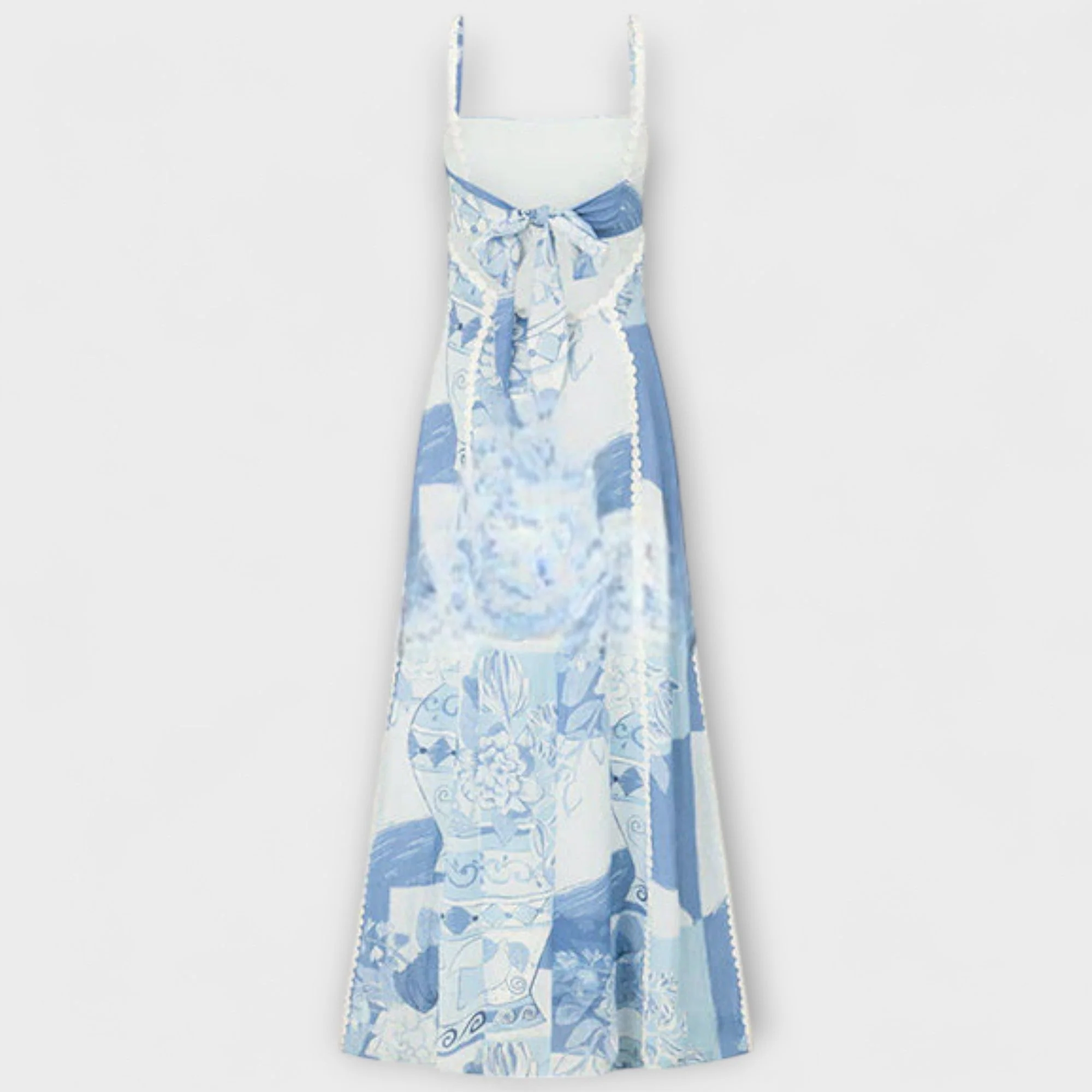 Lirienne – Fließendes Maxikleid mit Trägern und Musterstruktur - Image 5