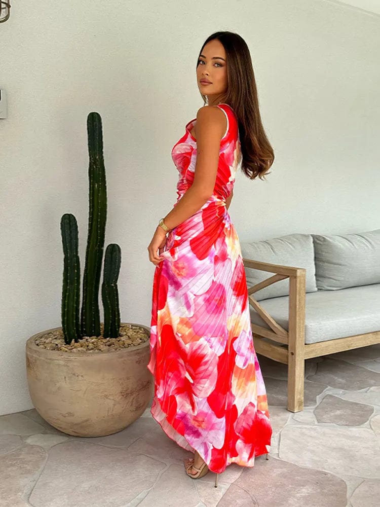 Liselotte | Elegantes One-Shoulder-Blumenkleid – Farbenfroher Chic für besondere Anlässe - Image 2
