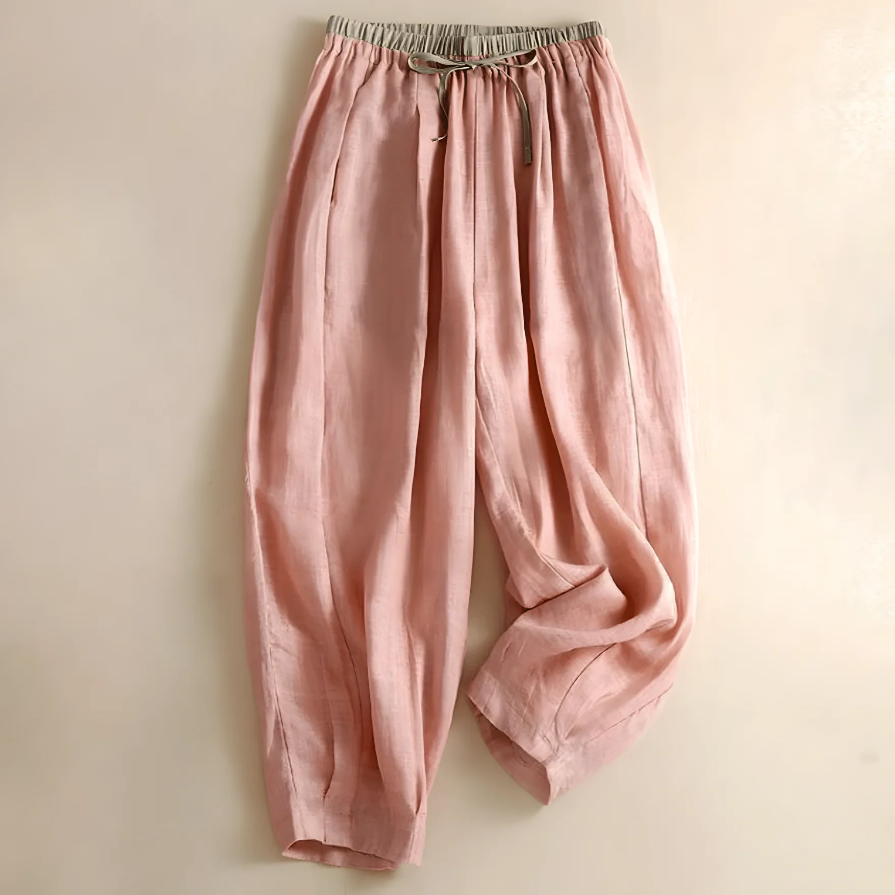Livia | Stylishe Damen Leinenhose in sanftem Rosa