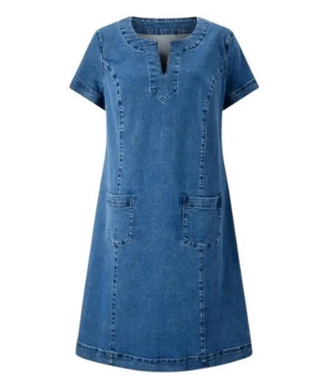 Livia | Weiches Denimkleid mit elegantem Look - Image 3