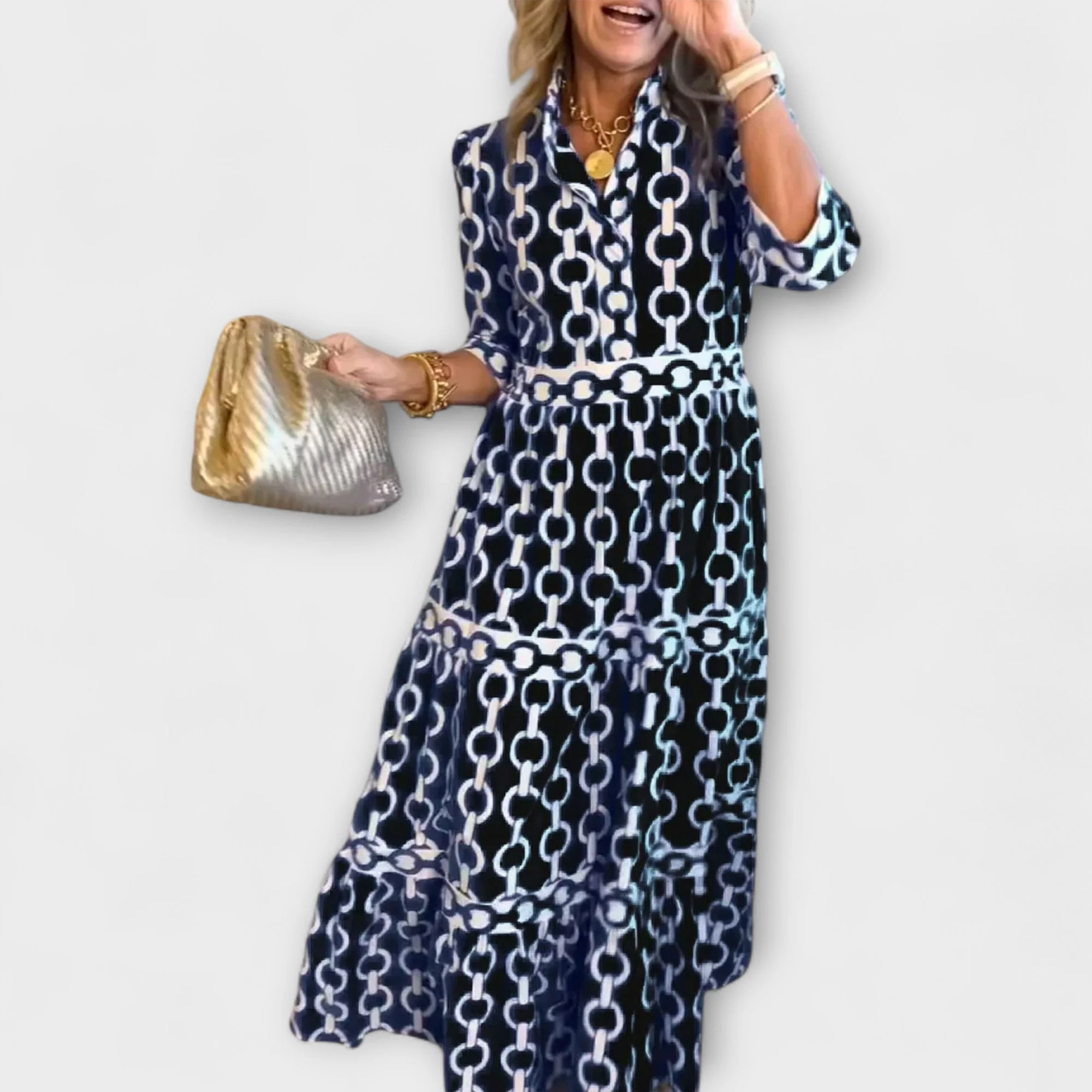 Loradia – Midikleid mit Kettenprint