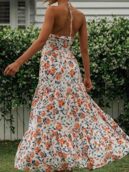 Louise -  Maxi-Sommerkleid mit Neckholder und Blumenmuster - Image 4