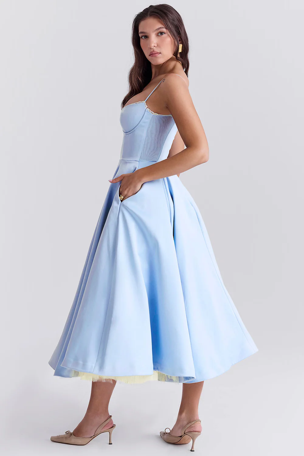 Luce - Satin-Tüll-Midikleid - Image 10