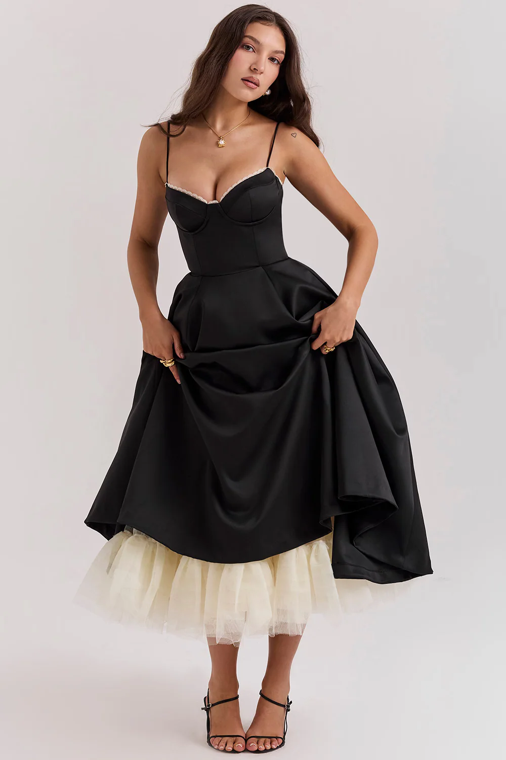 Luce - Satin-Tüll-Midikleid - Image 8