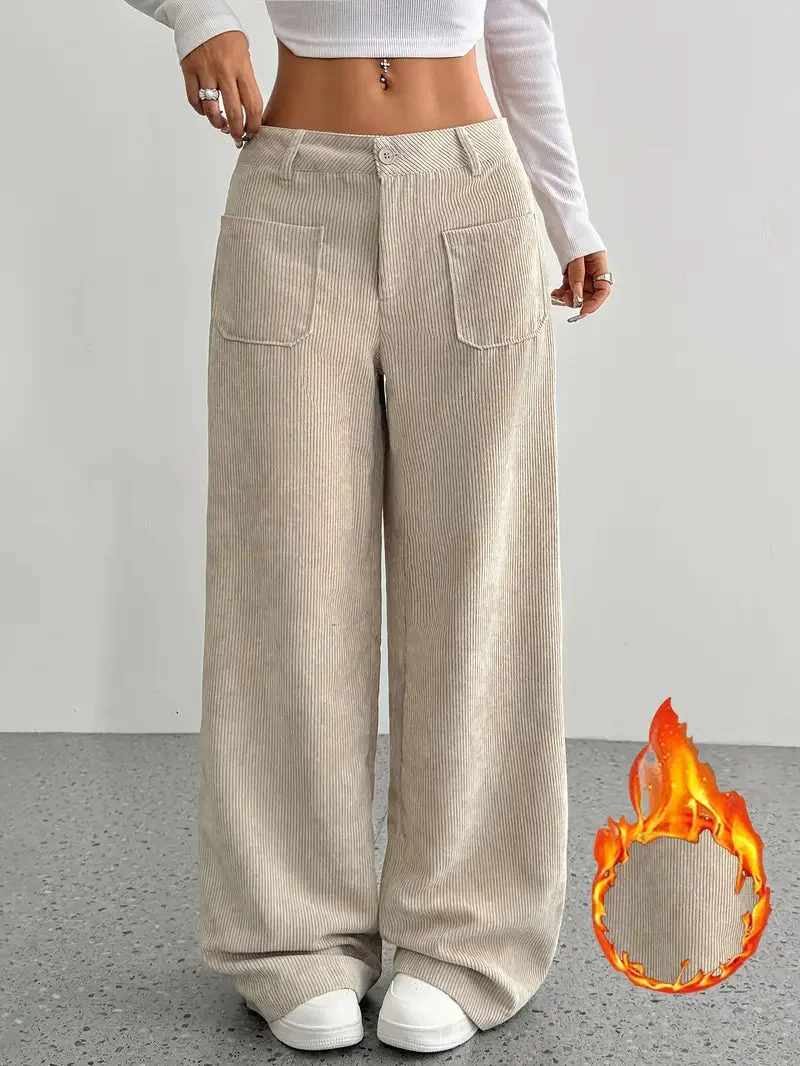 Luisa | Trendige Hoch Taillierte Cordhose - Image 2