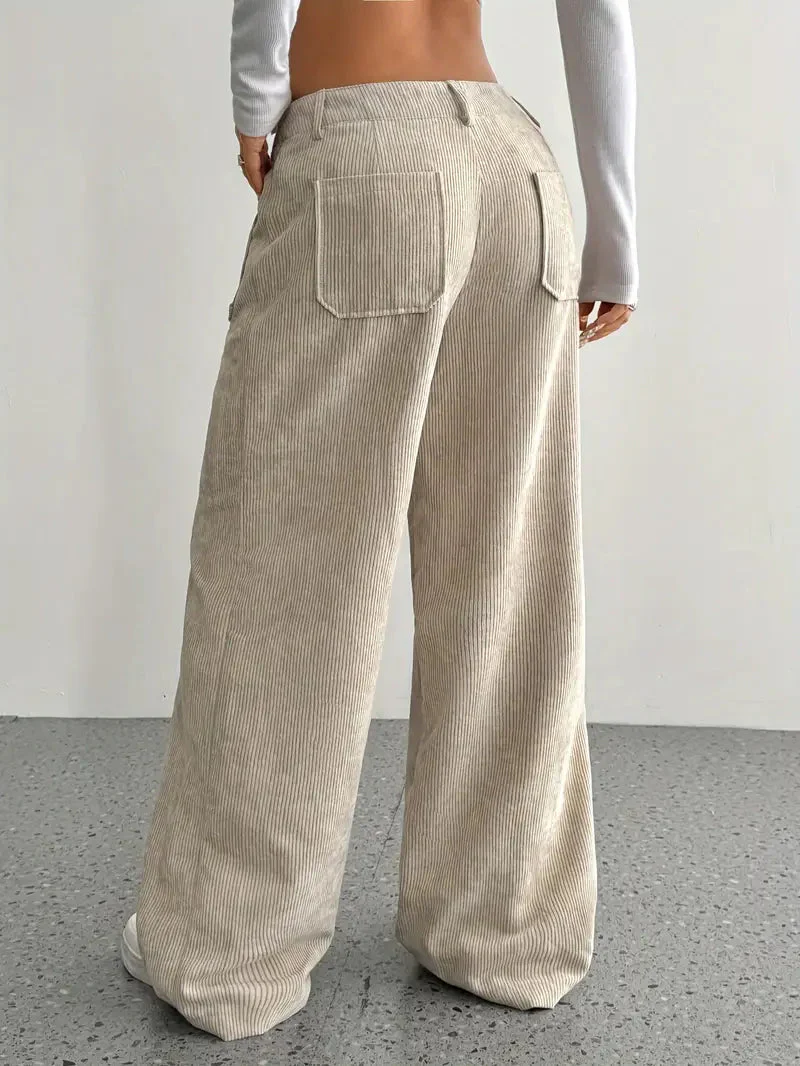 Luisa | Trendige Hoch Taillierte Cordhose - Image 3