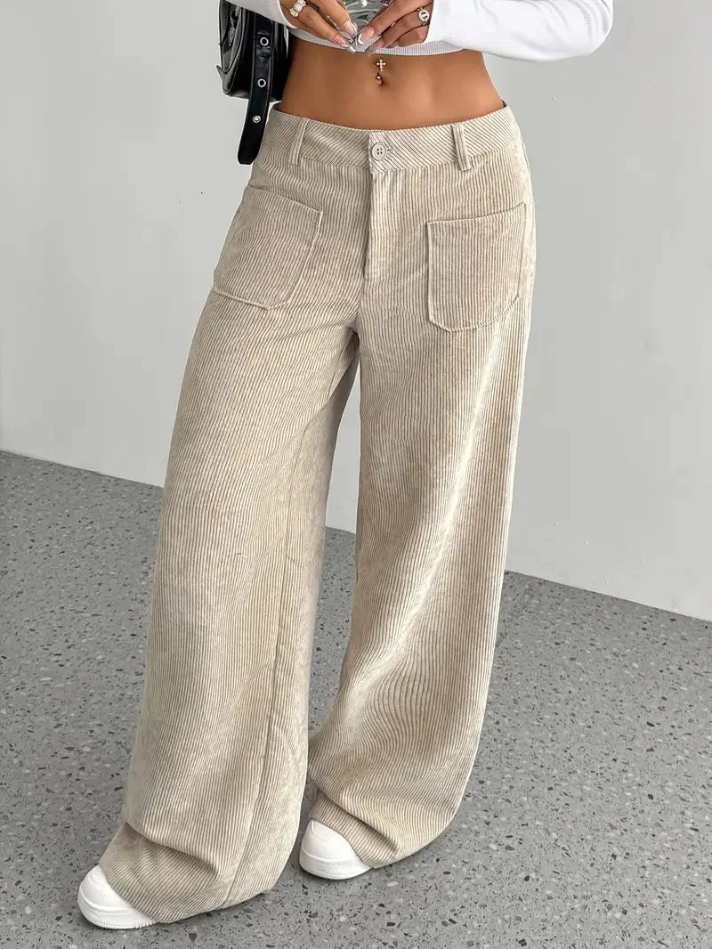 Luisa | Trendige Hoch Taillierte Cordhose - Image 4