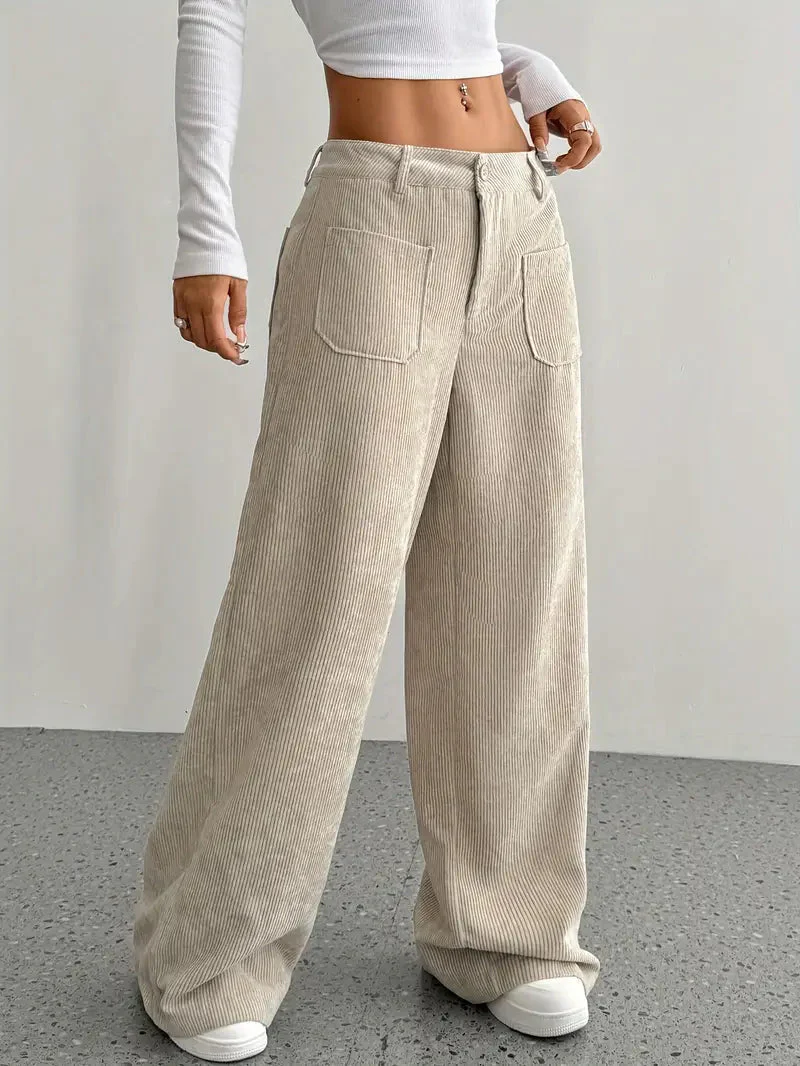 Luisa | Trendige Hoch Taillierte Cordhose - Image 8