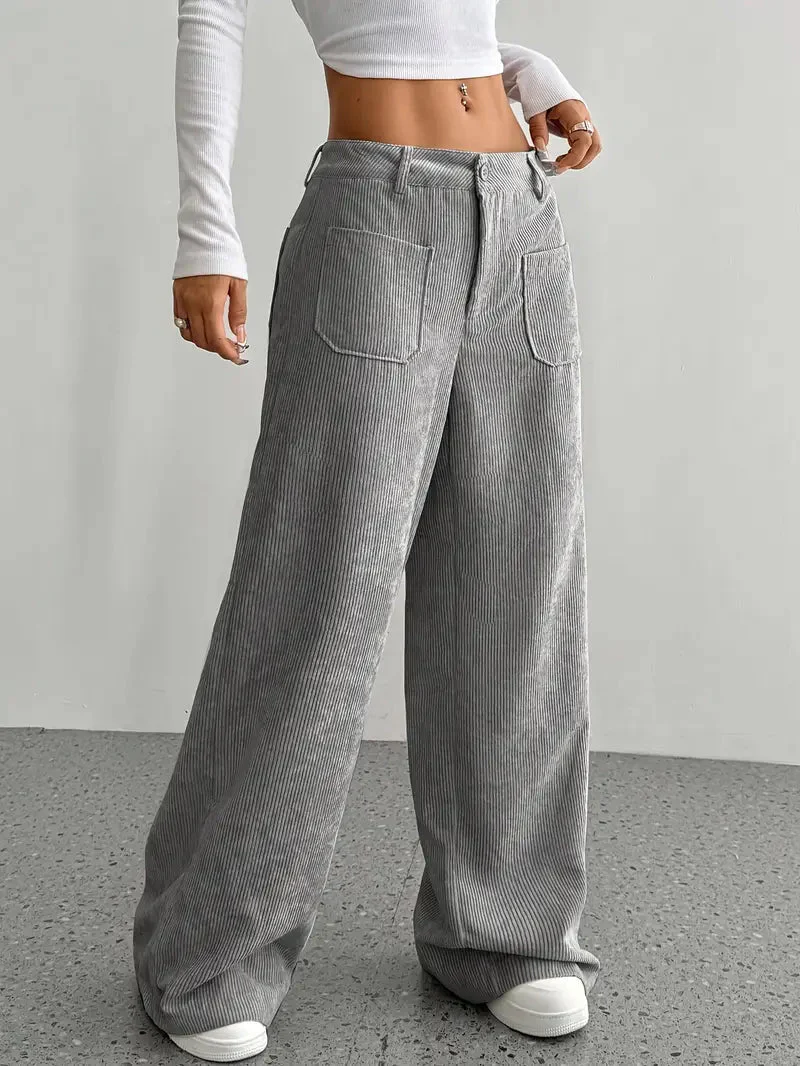 Luisa | Trendige Hoch Taillierte Cordhose - Image 9