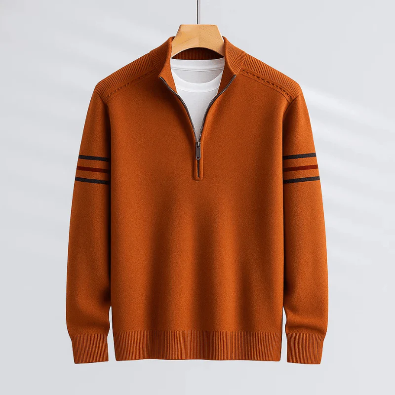 Lukas | Herren Pullover modern mit Halbreißverschluss - Image 2