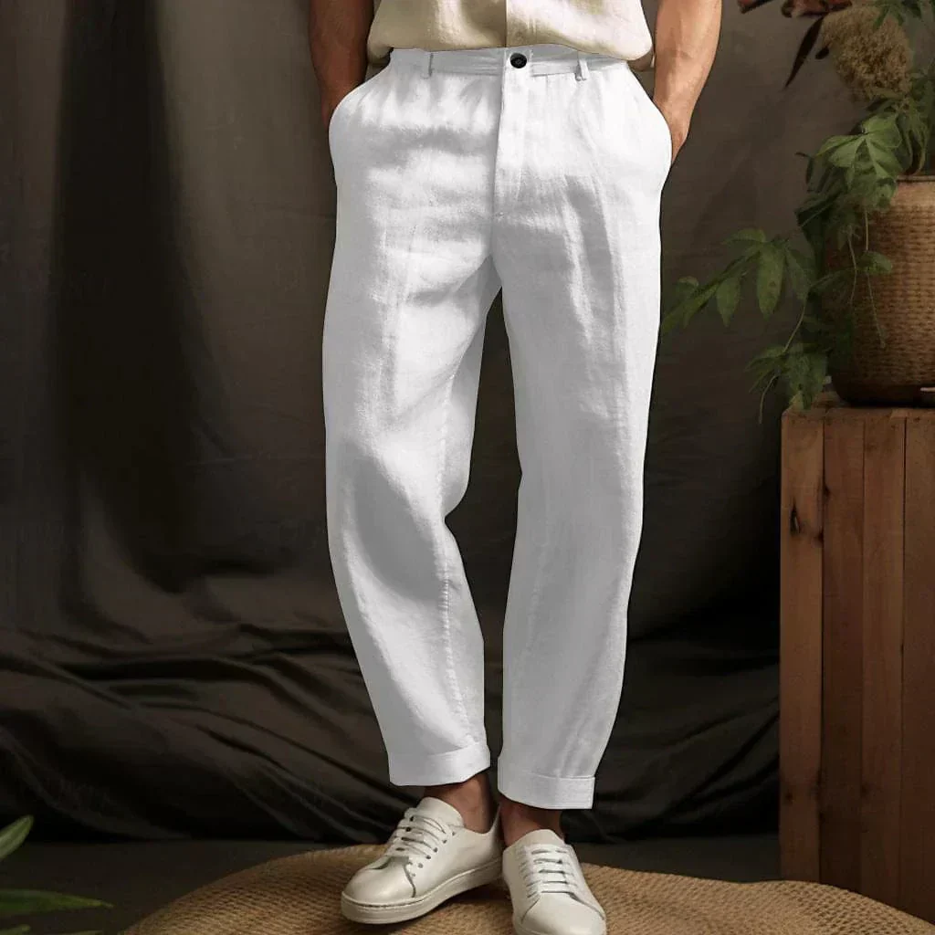 Lukas – Lässige Leinen Stoffhose - Image 2