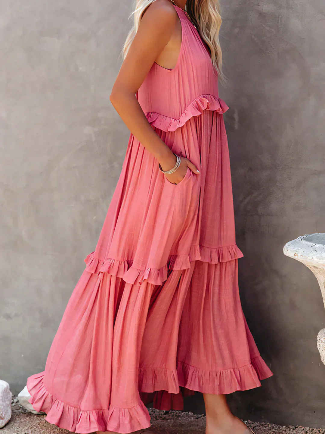 Madelyn | Bohemian Ruffled Maxi Dress - Image 6