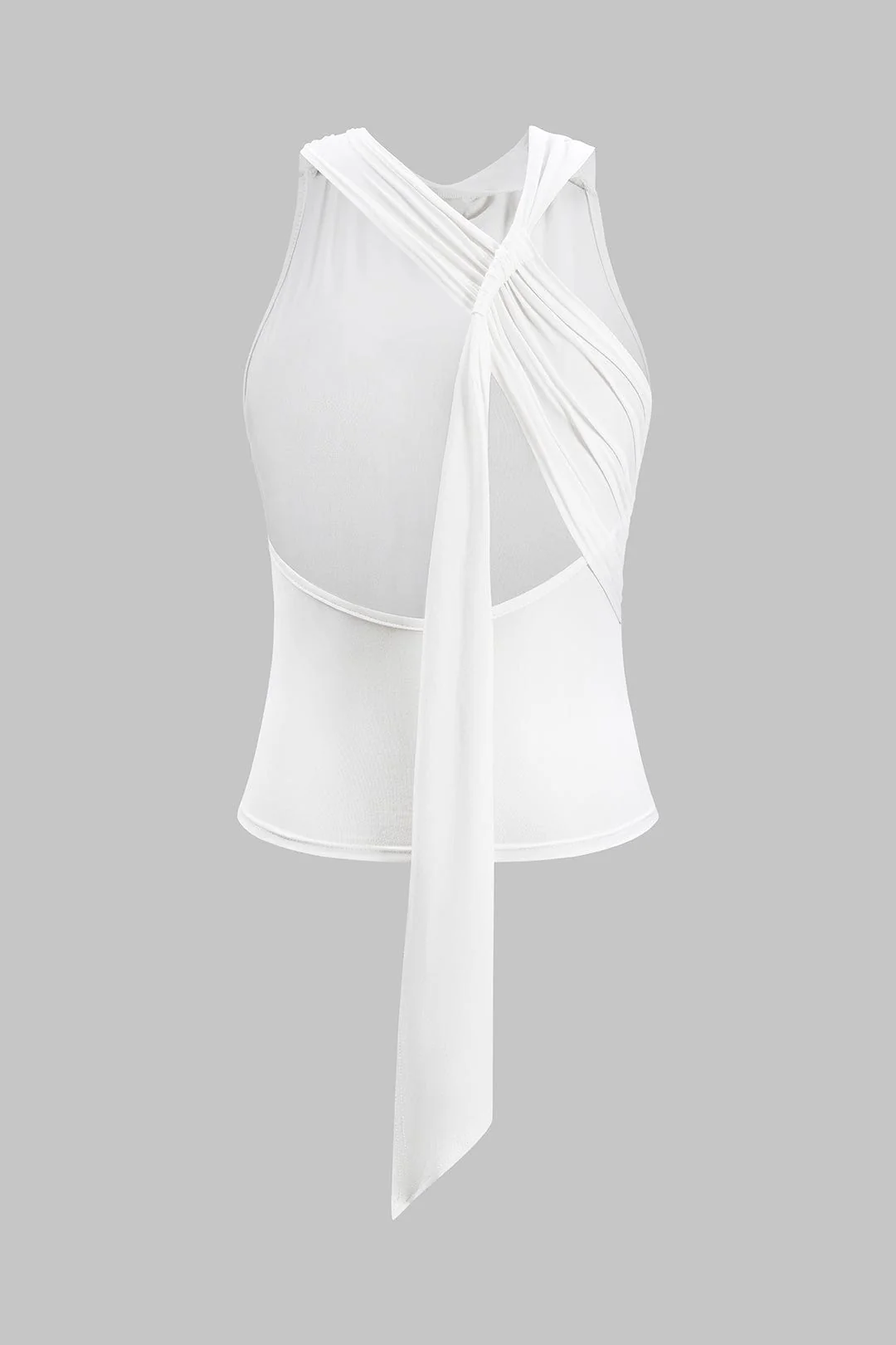 Mallory | Feminines Neckholder-Top mit Wickeldesign & Knoten-Detail