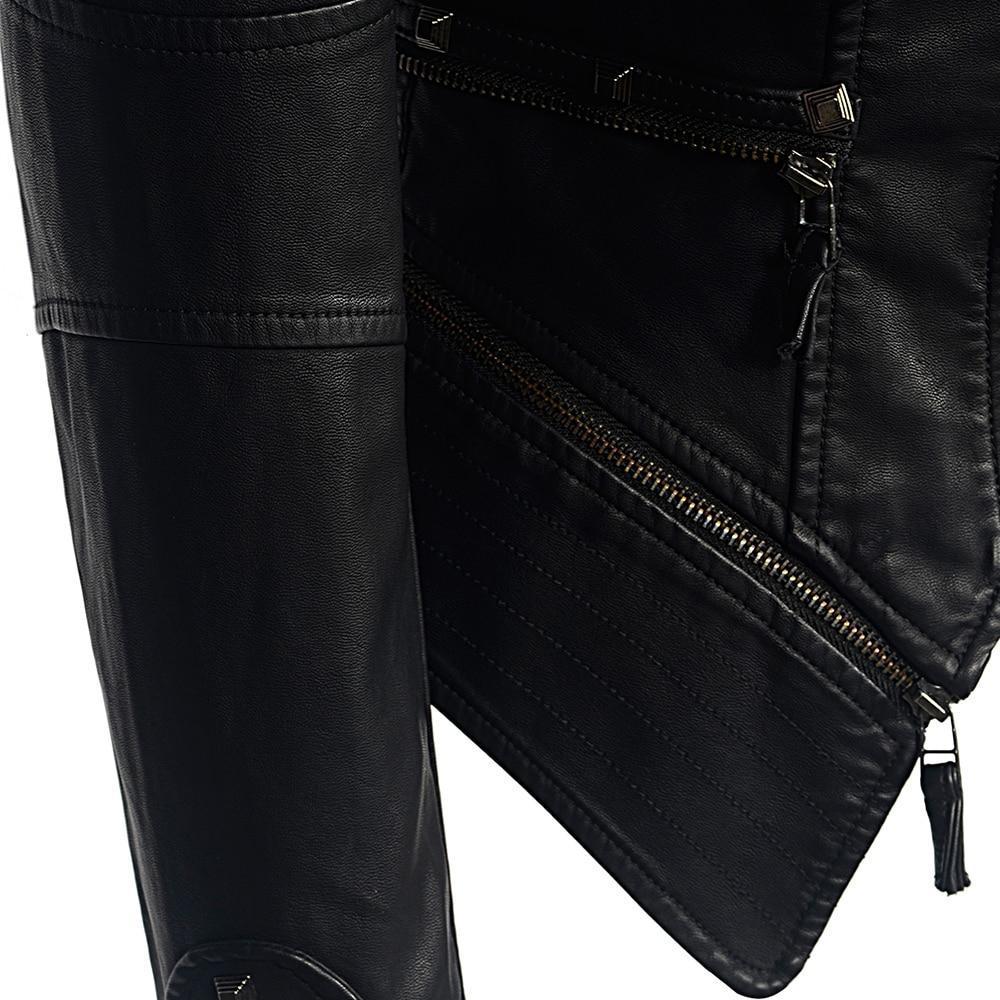 Manuela | Schlanke Bikerjacke aus Kunstleder - Image 2