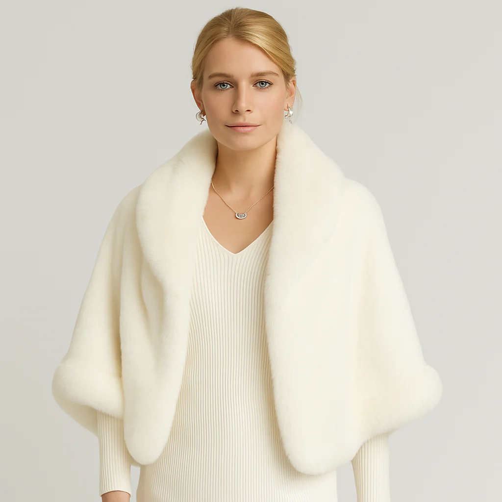 Marcelline | Perlenbesetzter Winter-Quastenumhang