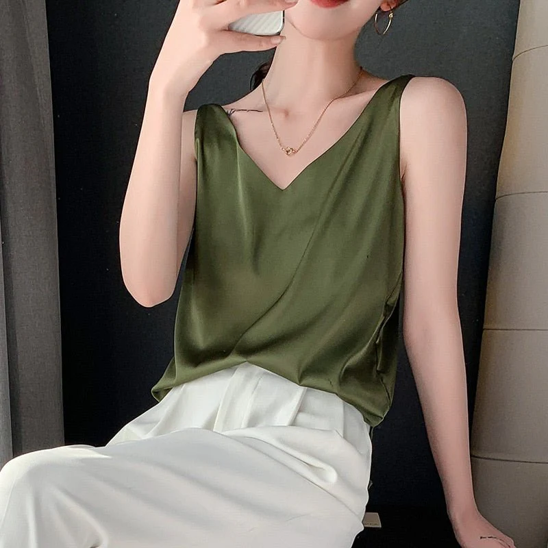 Maria | Elegantes Seiden Tanktop - Image 3