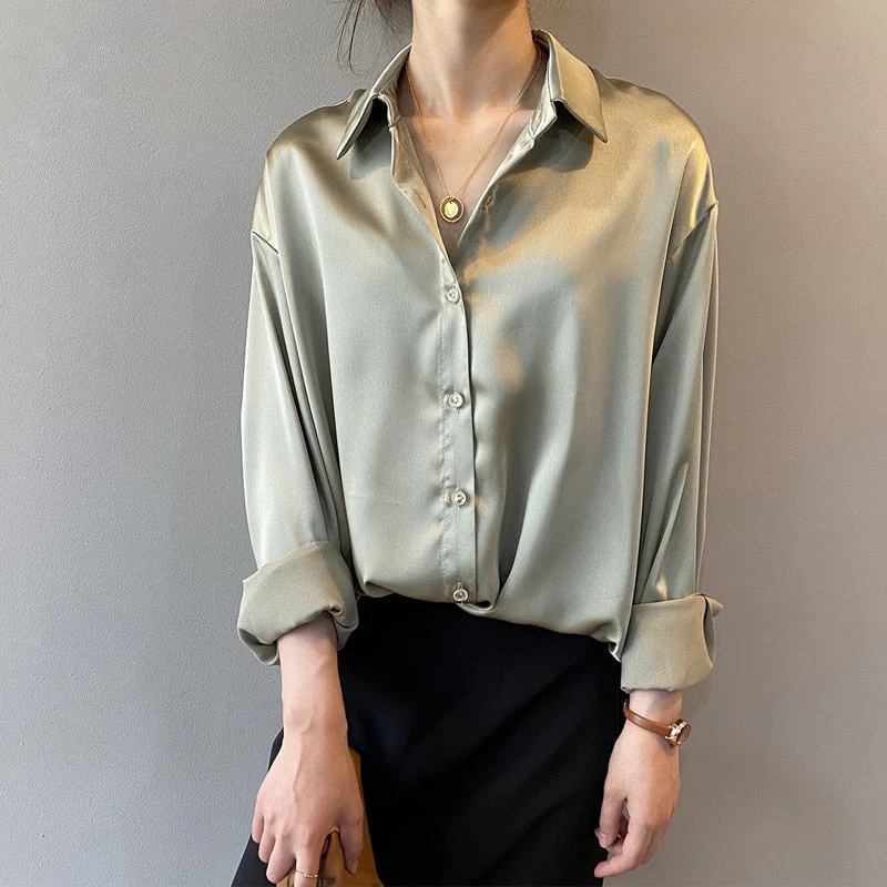 Marie | Seidenhemd Vintage bluse aus 100% Seide - Image 3