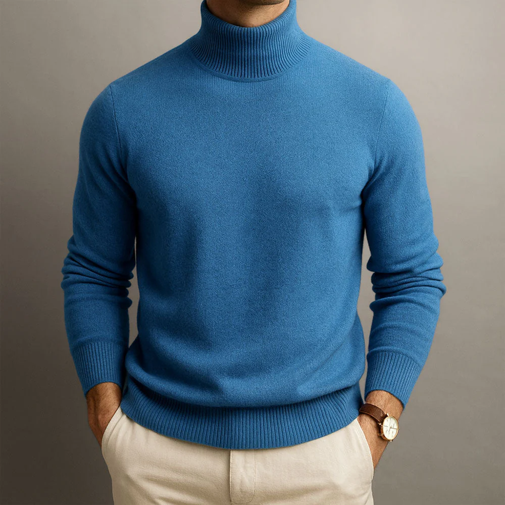 Markus | Pullover Herren hoher Kragen elegant & lässig - Image 4