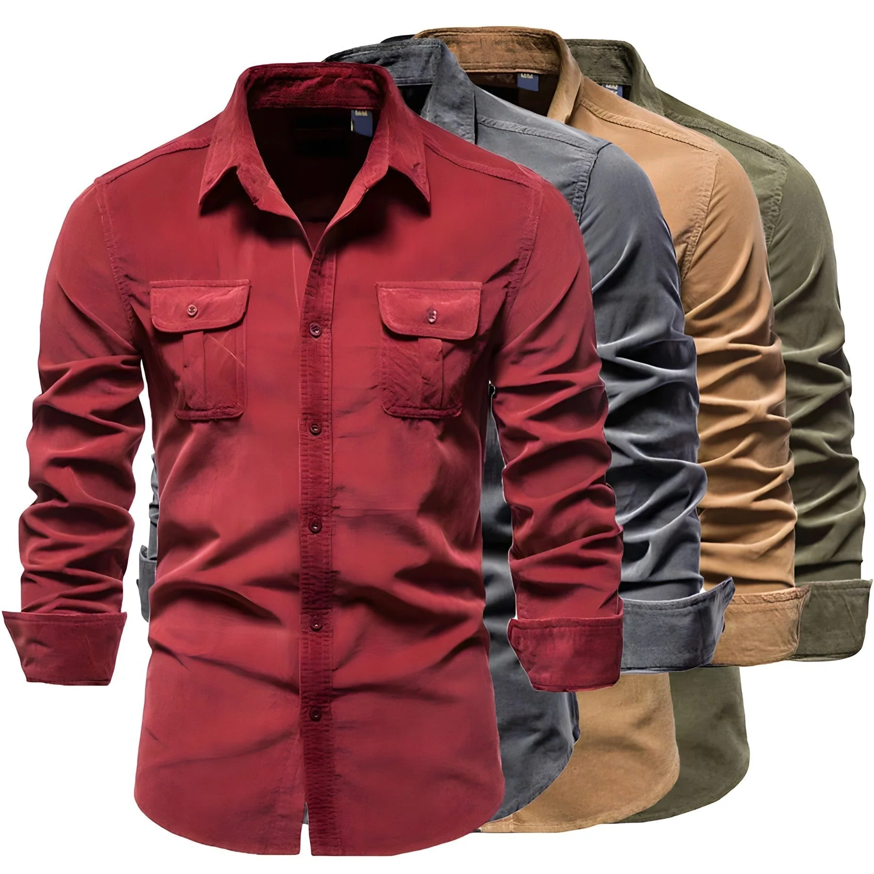 Mason – Robustes Herren Langarmhemd mit Brusttaschen