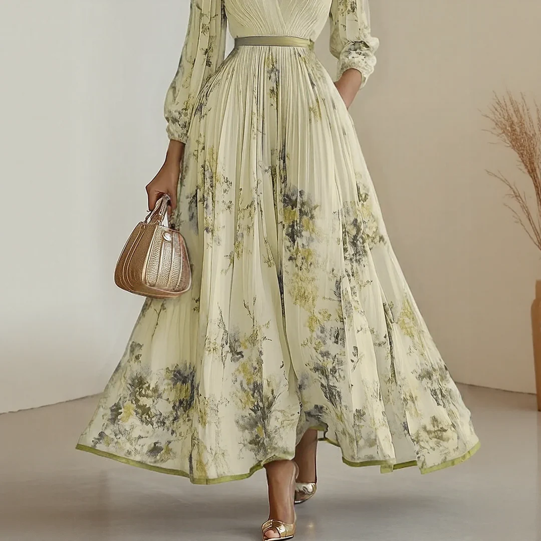 Mia | Damen Maxikleid elegant plissiert und chic - Image 9