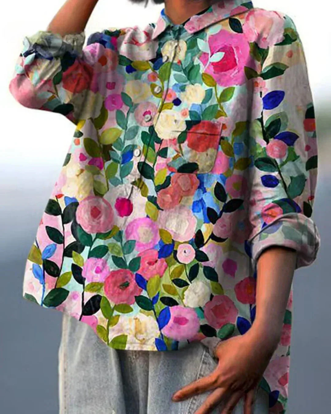Michelle | Vintage Puff Langarmbluse