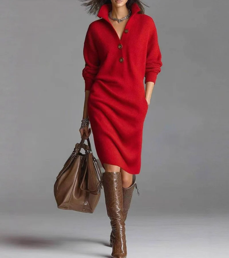 Mila – Elegantes Strickkleid für Damen - Image 3