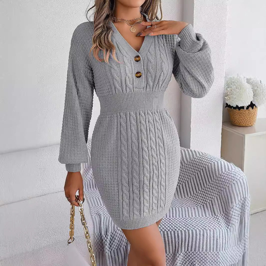 Mira | Damen Bodycon-Strickkleid modern & elegant - Image 5