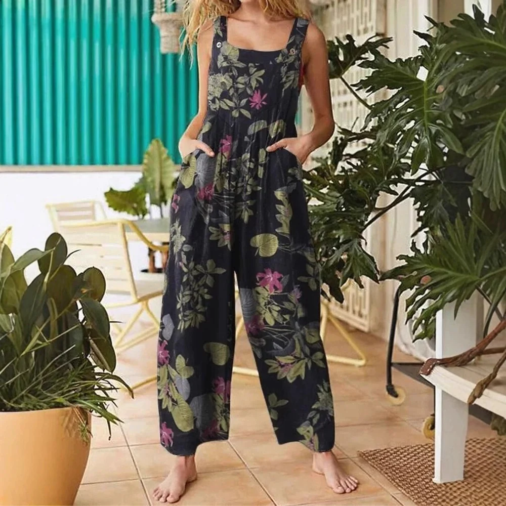 Mirela | Luftige Latzhose mit Blumenmuster - Image 4