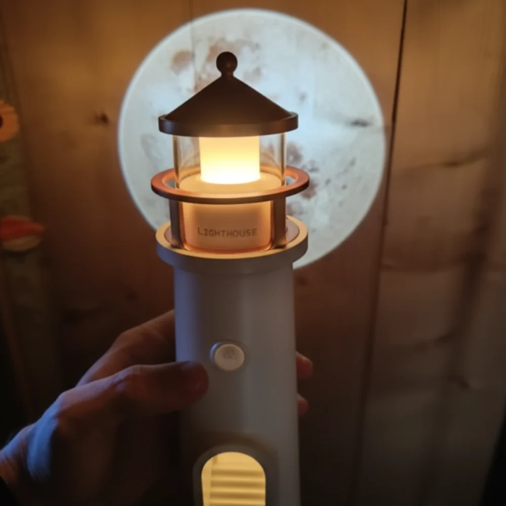 Mondprojektor Lampe Leuchtturm LED Nachtlicht Fernbedienung - Image 2