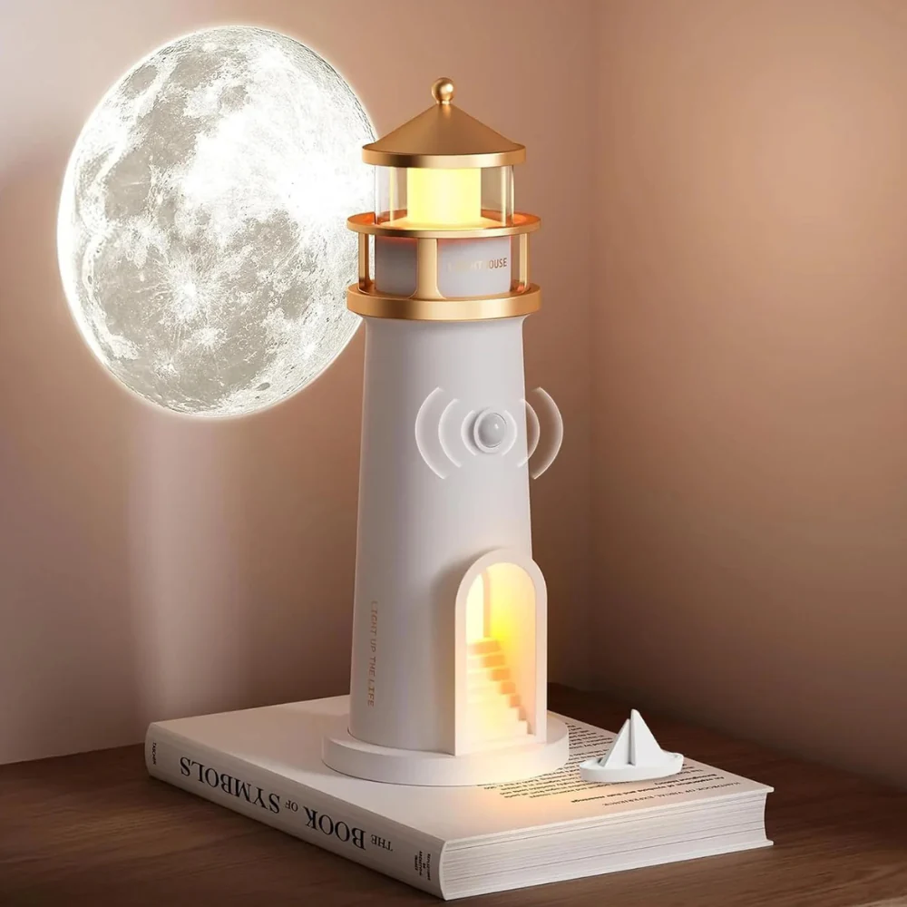 Mondprojektor Lampe Leuchtturm LED Nachtlicht Fernbedienung - Image 5
