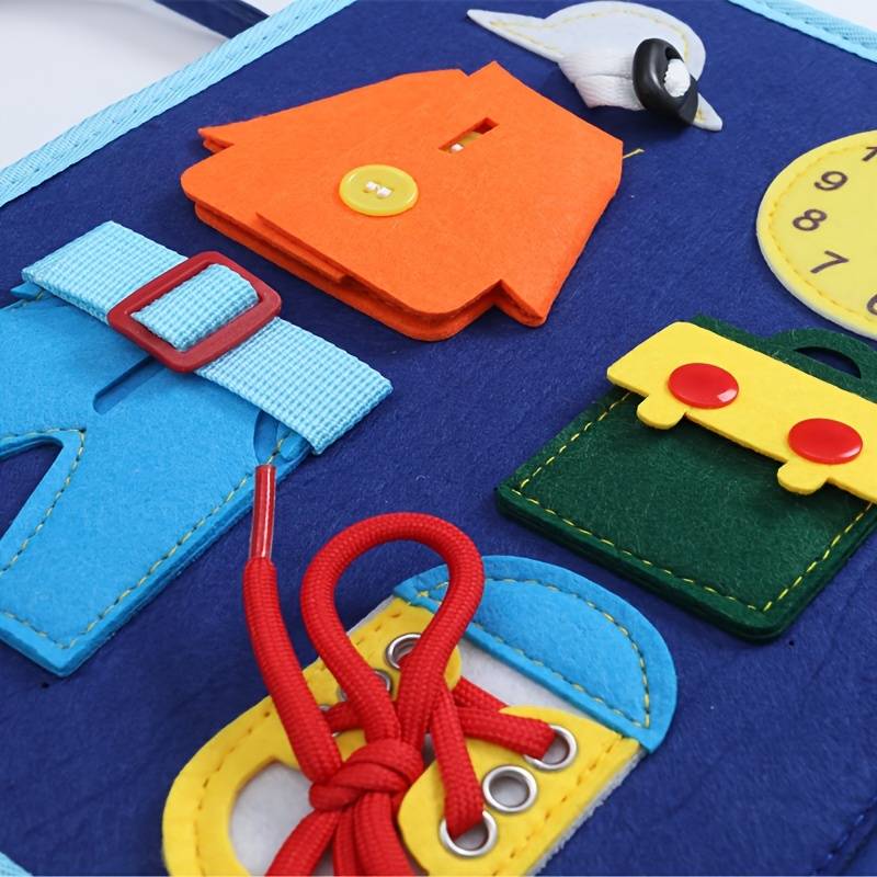 Montessori-Aktivitätsbuch für Kleinkinder von 2-5 Jahren – Interaktives Lernbuch mit Reißverschlüssen, Knöpfen, Schnüren und Übungen zur Feinmotorik - Image 3