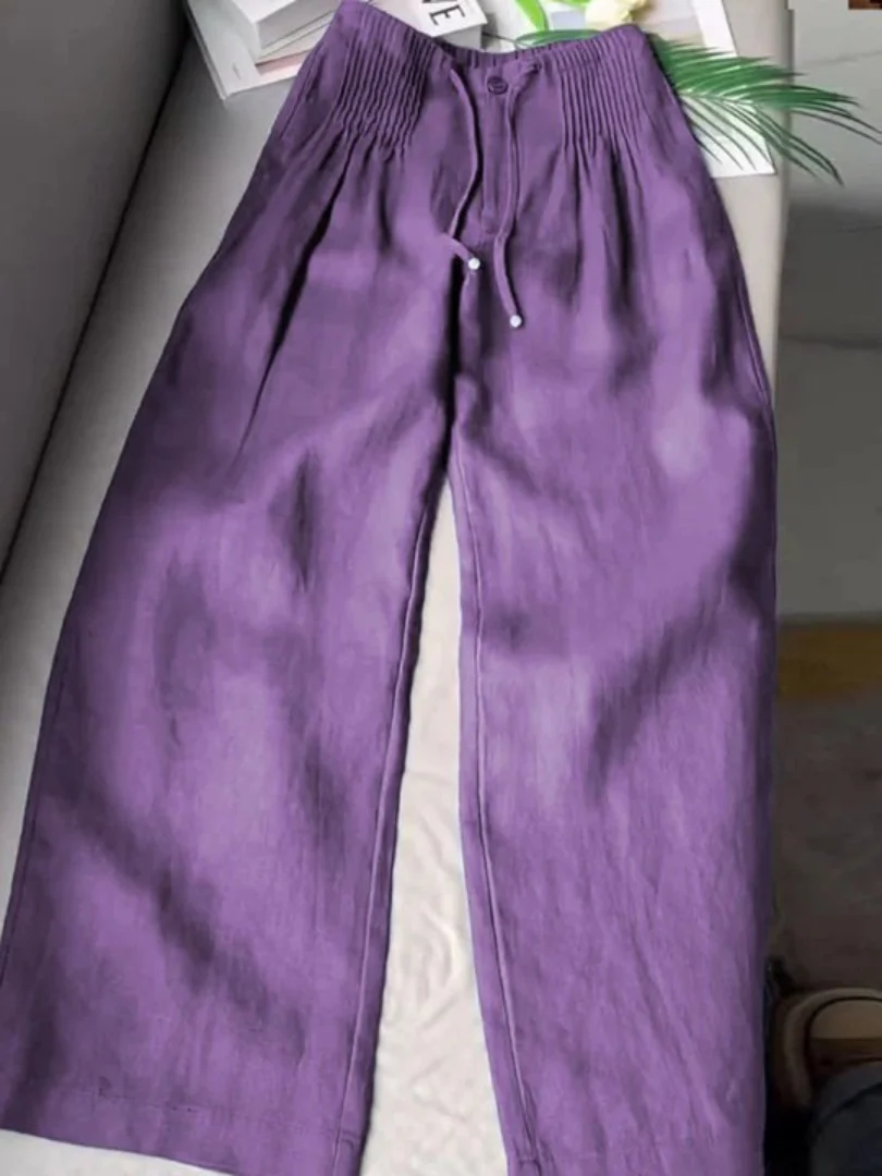 Moriah - Luftige Leinenhose mit weitem Bein - Image 4