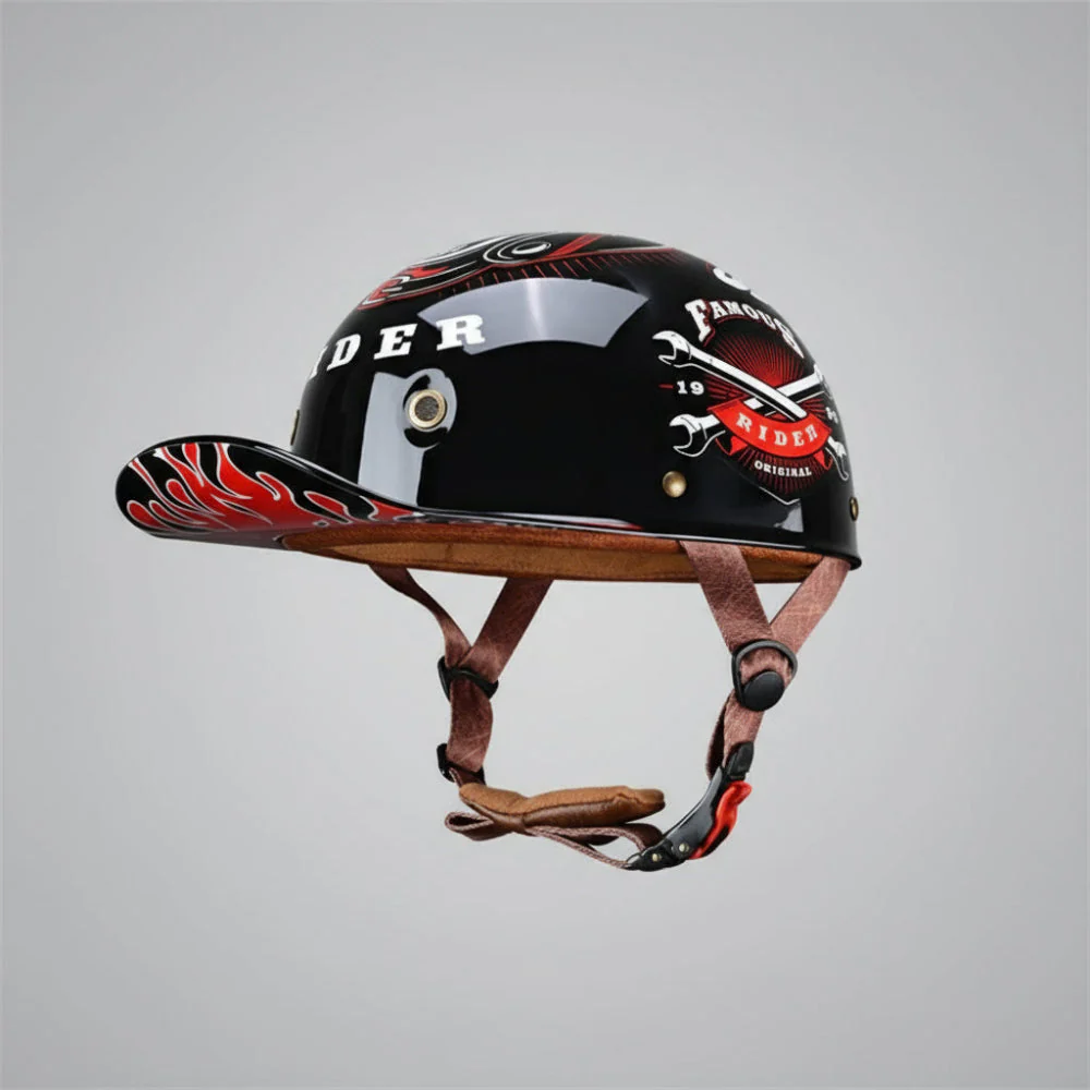 Motorradhelm Halbschale Baseball Cap Stil Stadtfahrten