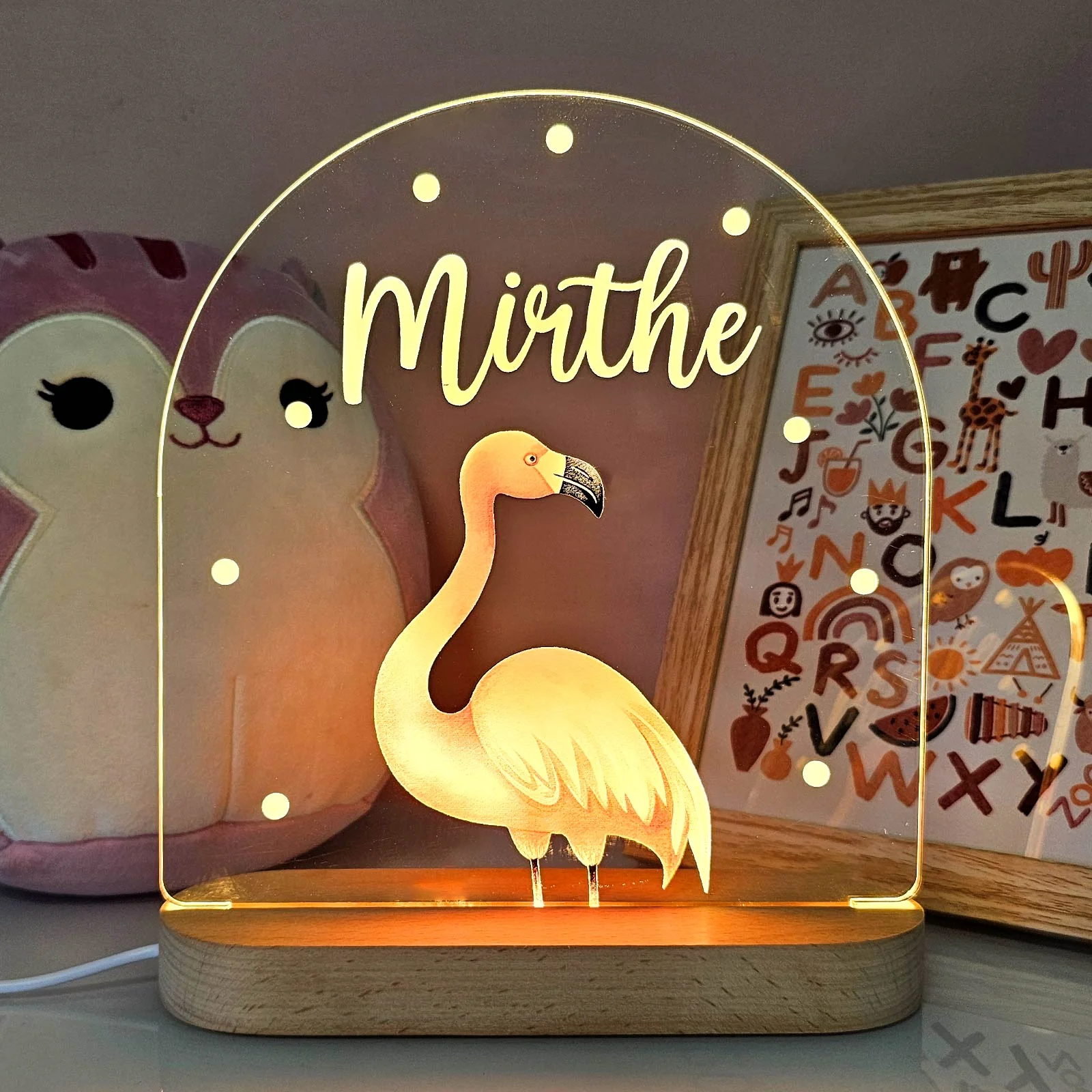 Nachtlicht Kinderzimmer Personalisierte Acryl Tier Lampe - Image 10
