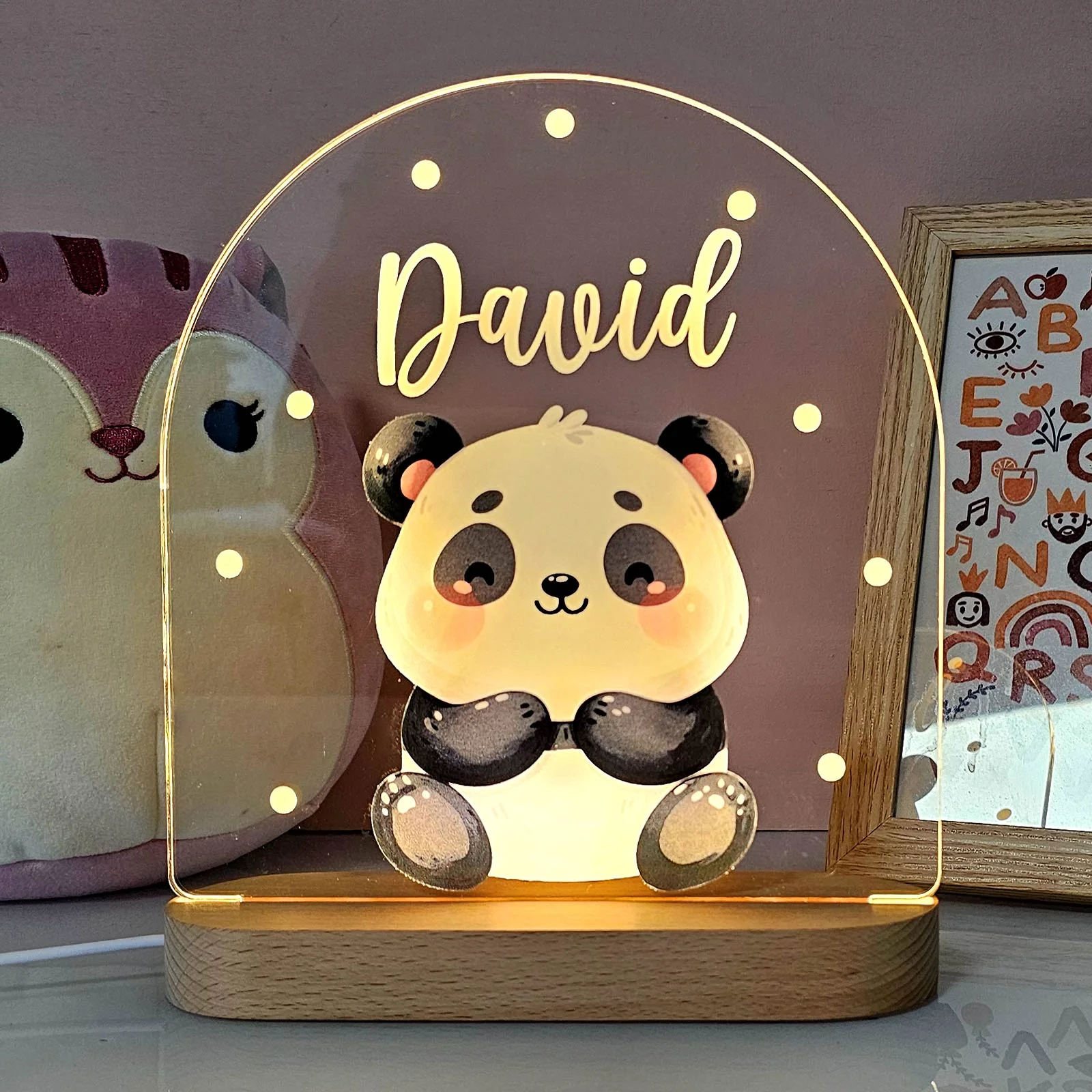 Nachtlicht Kinderzimmer Personalisierte Acryl Tier Lampe - Image 12