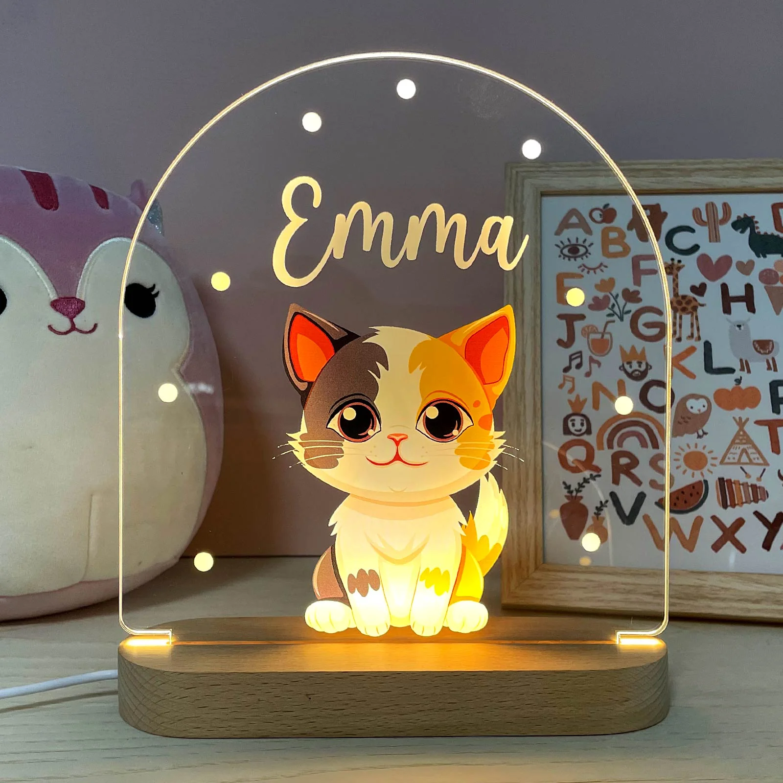 Nachtlicht Kinderzimmer Personalisierte Acryl Tier Lampe - Image 13