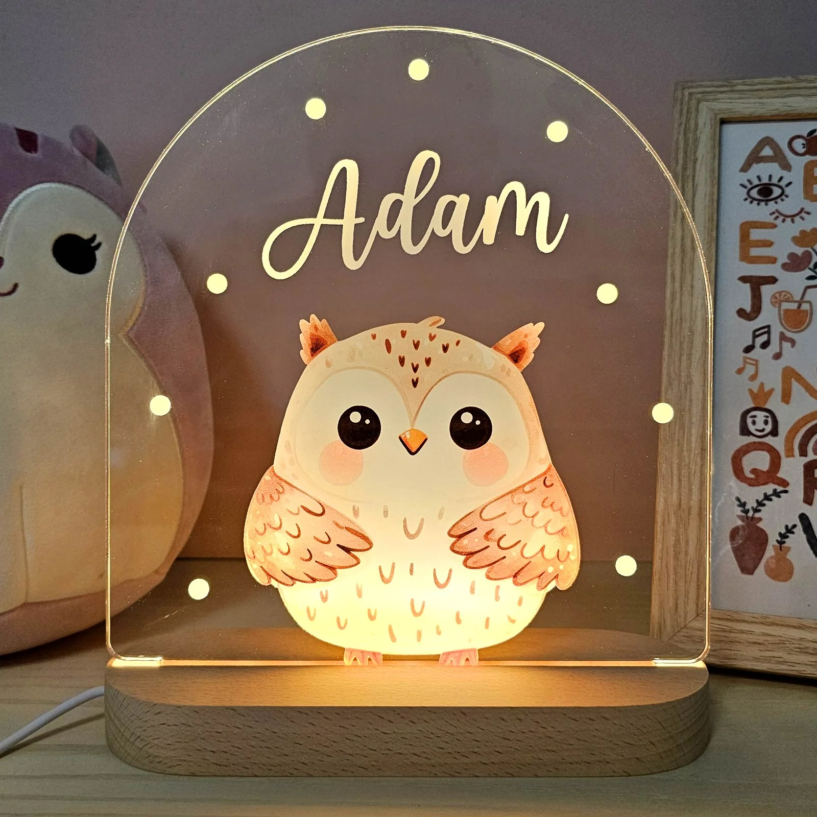 Nachtlicht Kinderzimmer Personalisierte Acryl Tier Lampe - Image 16