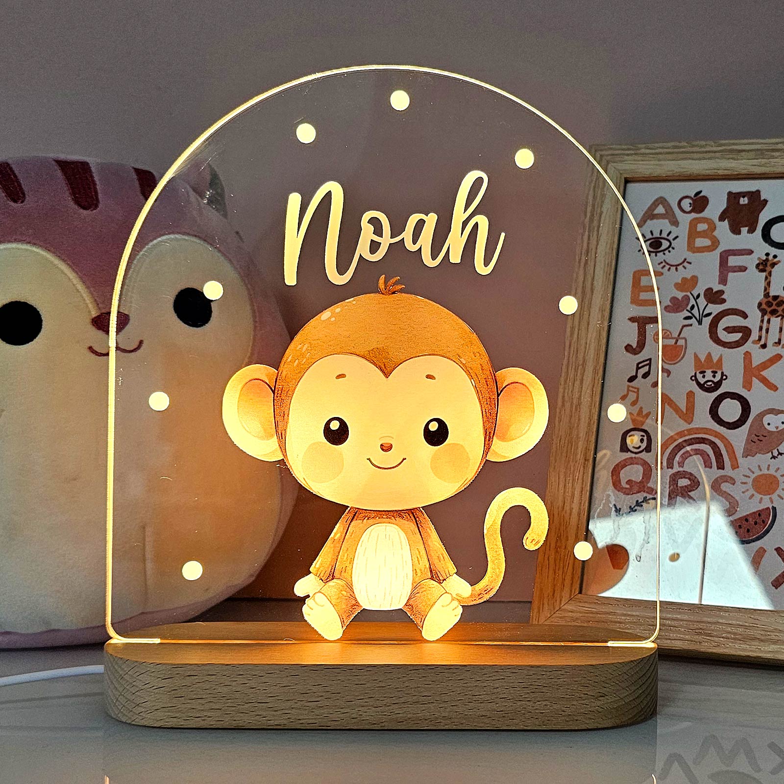Nachtlicht Kinderzimmer Personalisierte Acryl Tier Lampe - Image 8