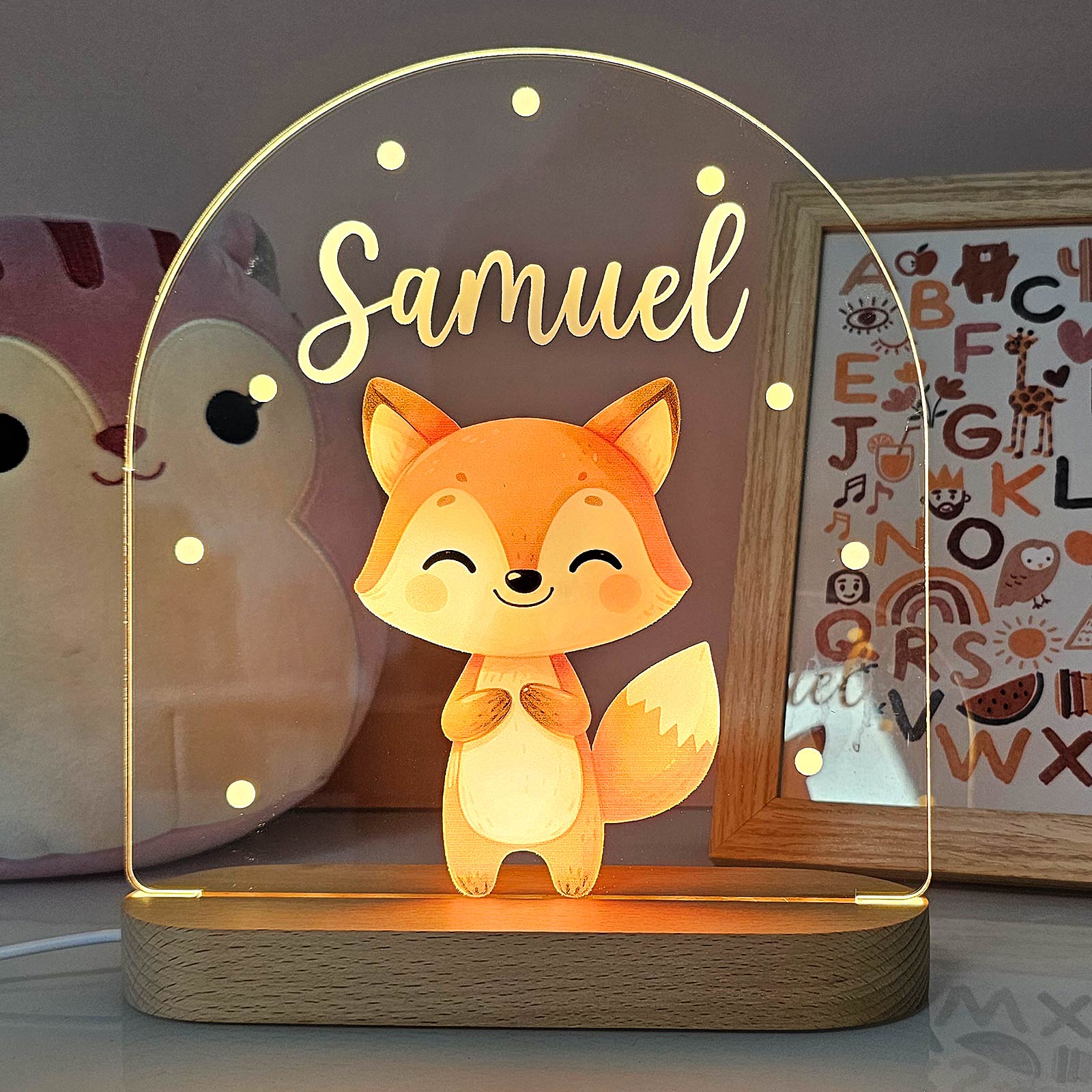 Nachtlicht Kinderzimmer Personalisierte Acryl Tier Lampe - Image 9